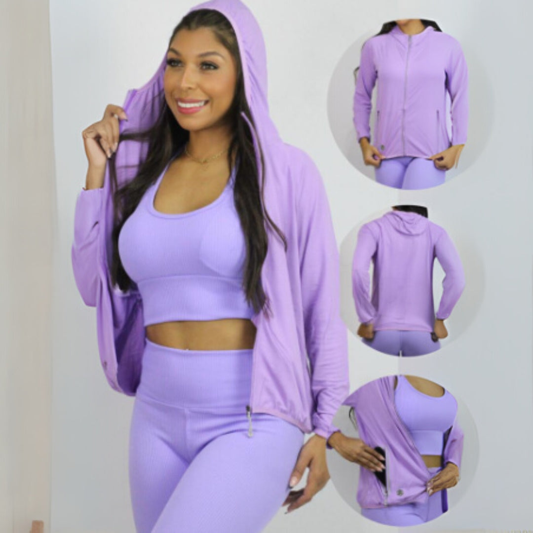 Blusa dry fit manga longa capuz