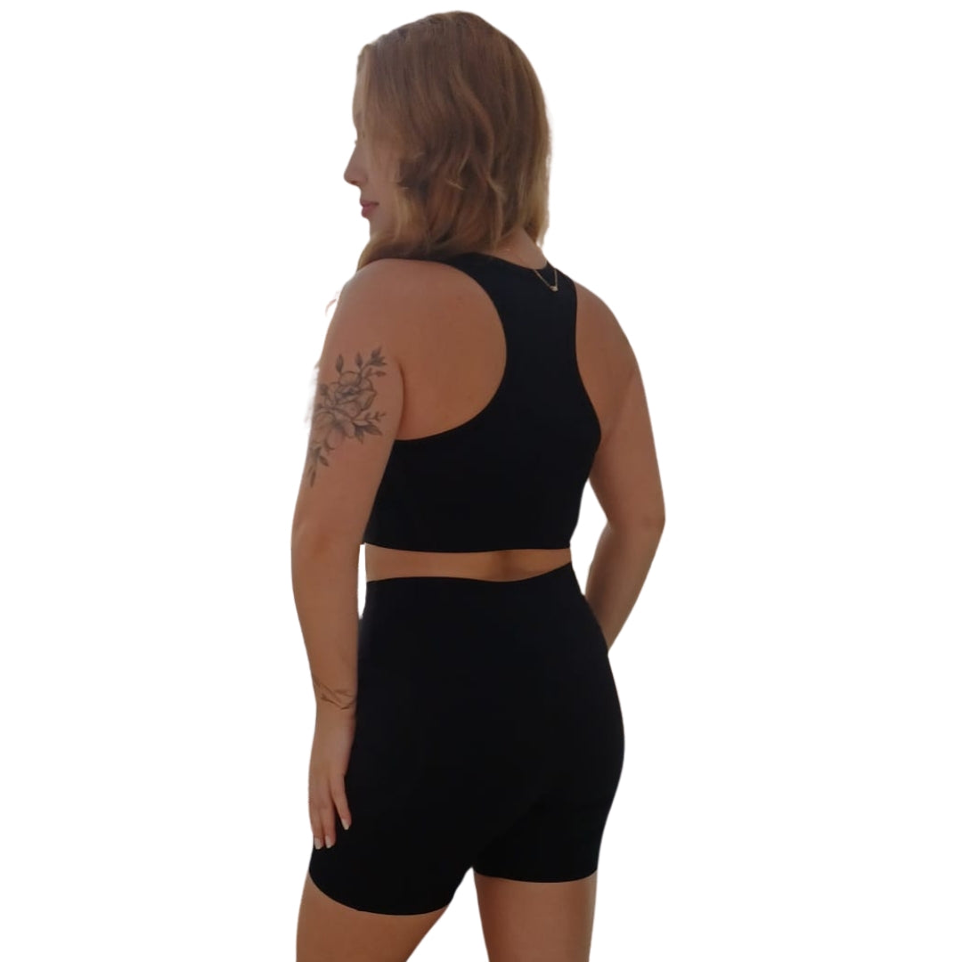 Conjunto shorts e bermuda com bolso lateral