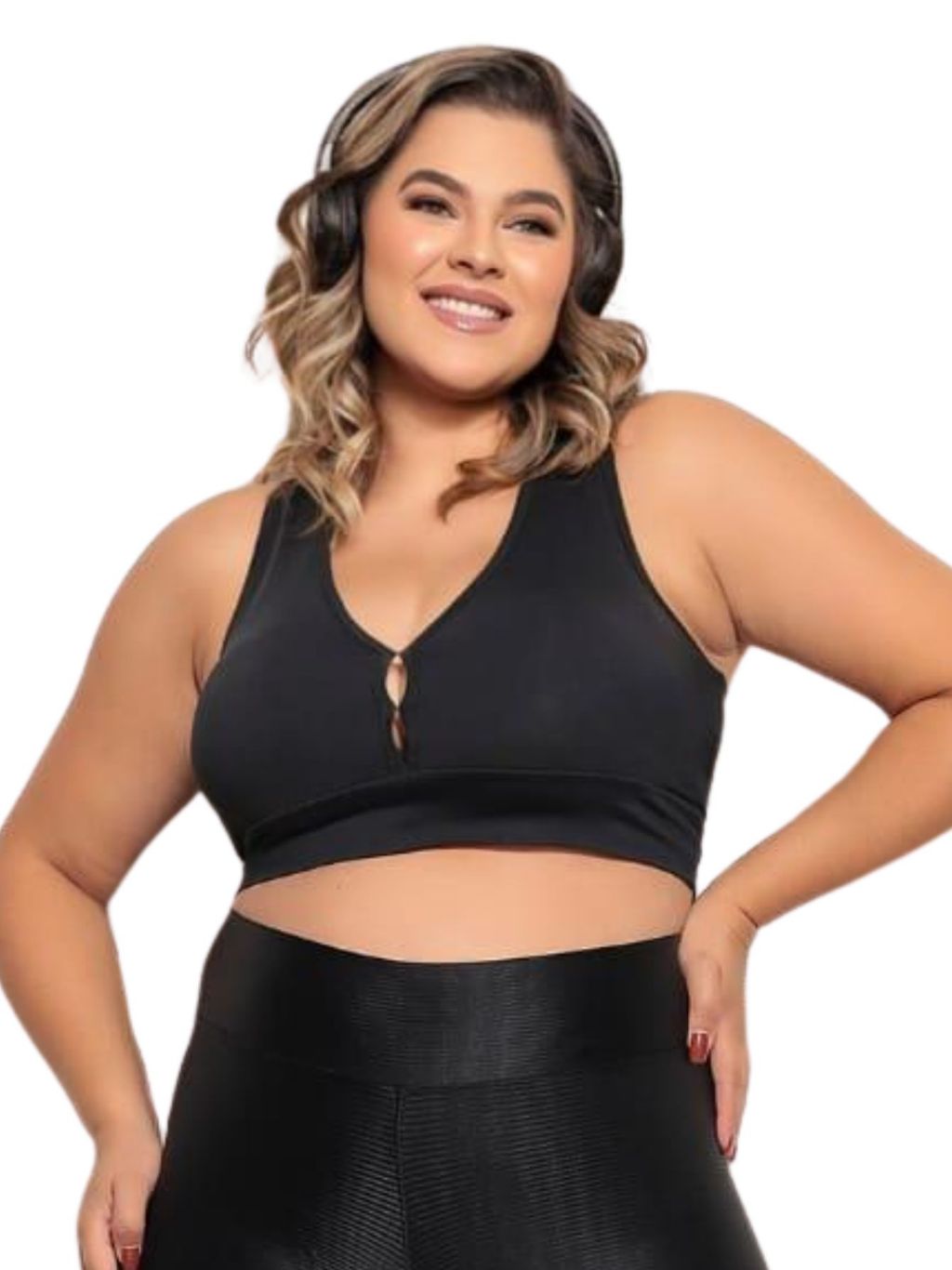 Top Nadador Plus Size Preto Liso: Elegância e Conforto para o seu Estilo